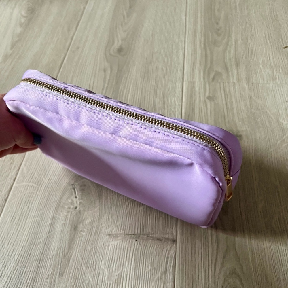 Purple “GLAM” Makeup Bag – Pearl & Rhinestone Letters – NWOT - Picture 4 of 7